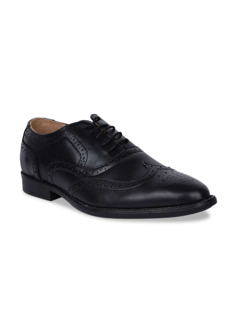 Buy Bata Men Black Textured Leather Formal Brogues Formal Shoes for Men 12420886 Myntra