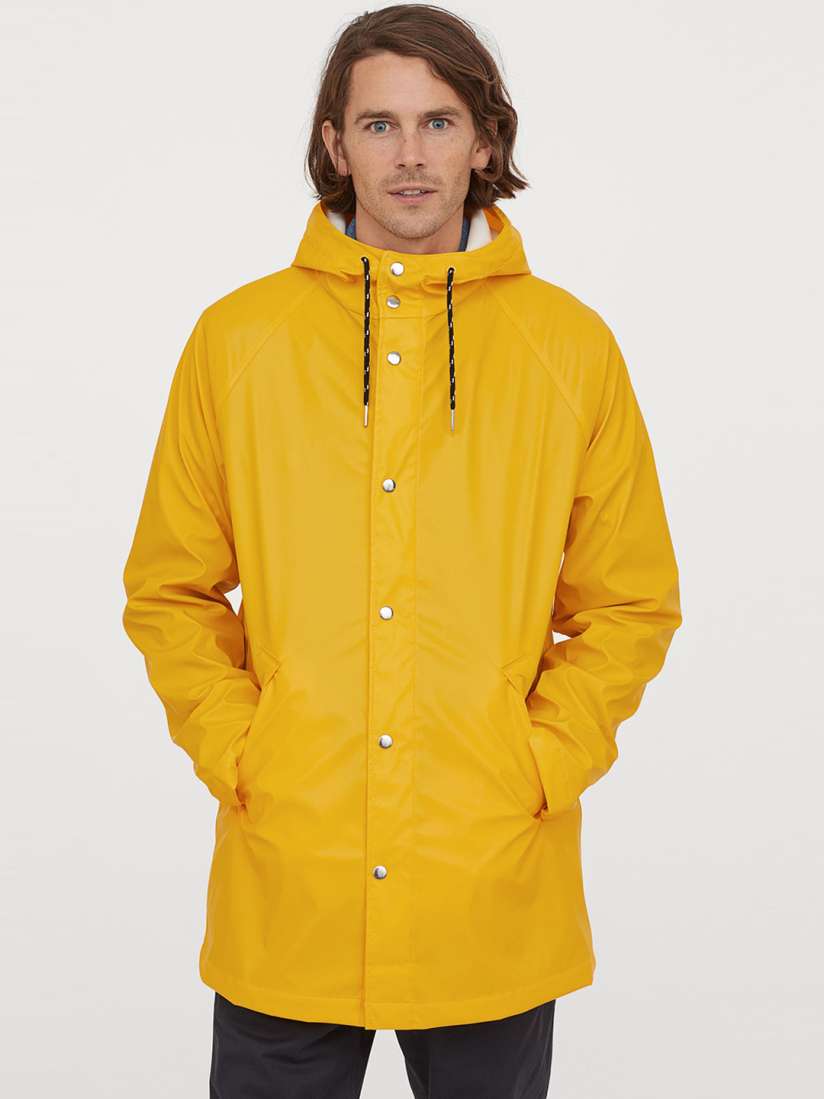 Buy H M Men Yellow Hooded Rain Jacket Rain Jacket for Men 12427128 Myntra