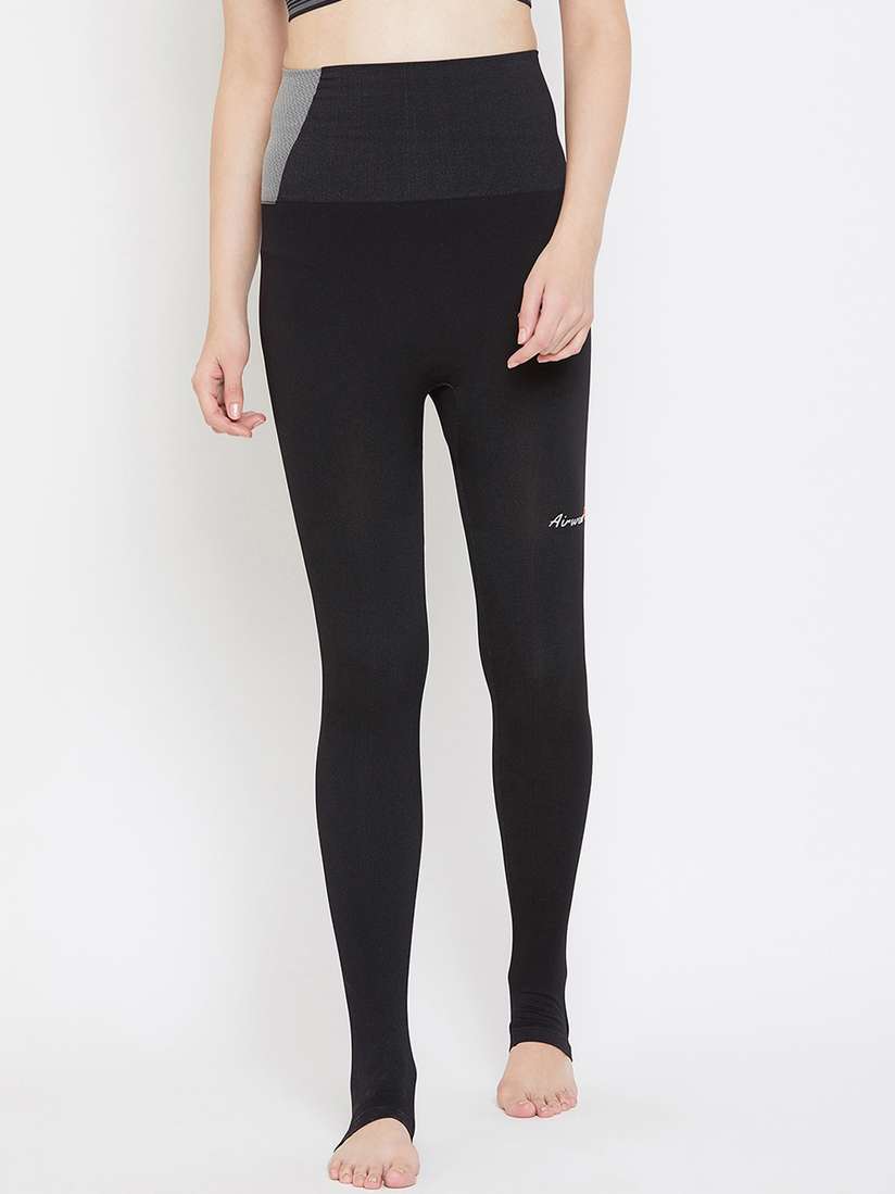 Buy C9 AIRWEAR Women Black Solid Open Toe Yoga Tights Tights for