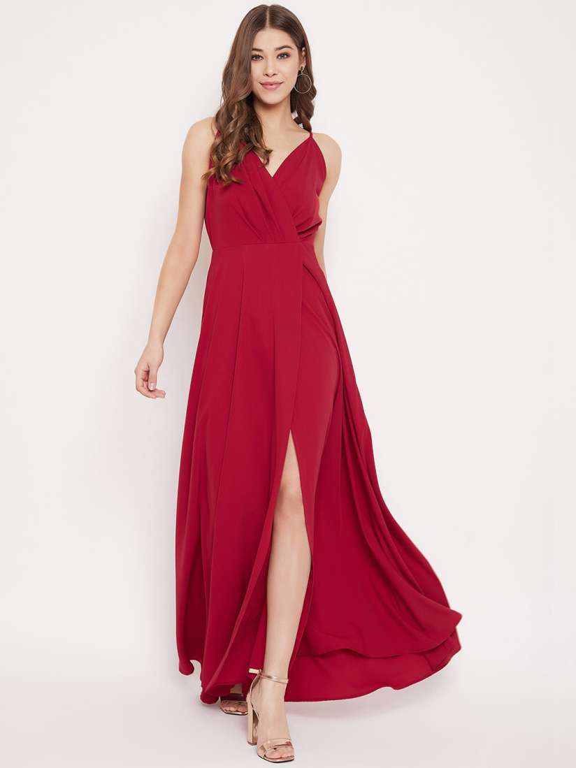 Myntra red gown shop