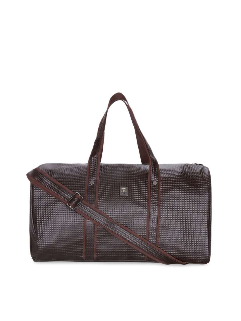 Buy ESBEDA Unisex Brown Textured Large Duffel Bag Duffel Bag for Unisex 13423212 Myntra