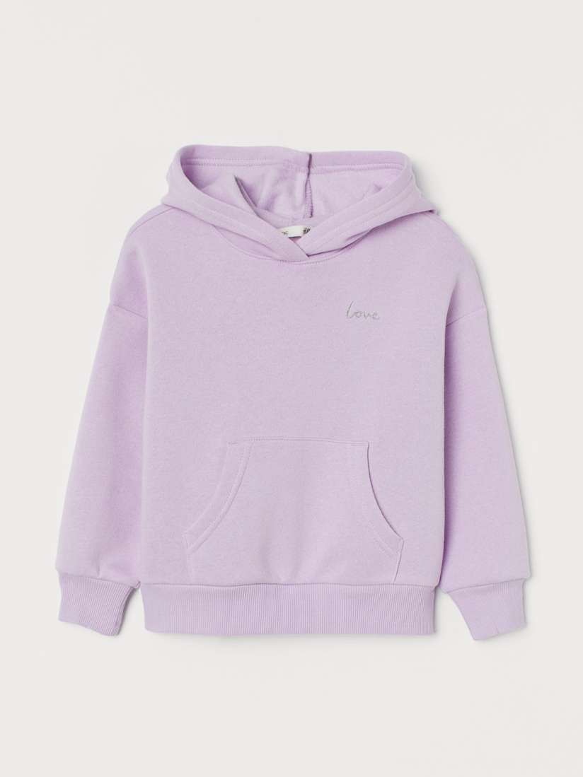 Buy H M Girls Purple Solid Hoodie Sweatshirts for Girls 13447920 Myntra