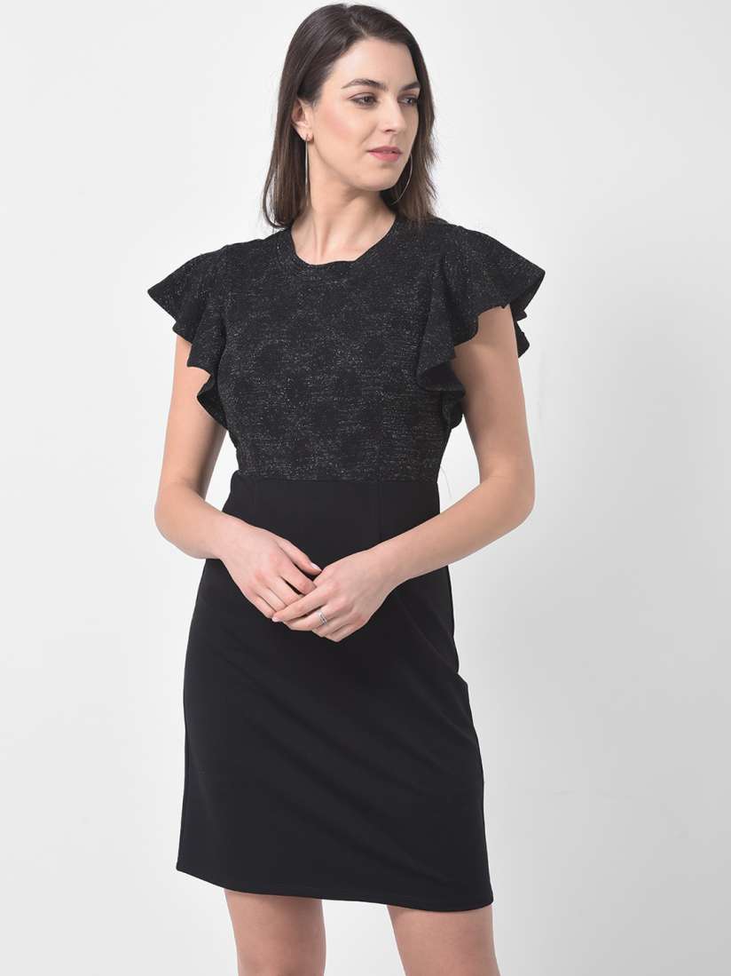 Buy Latin Quarters Women Black Self Design Sheath Dress Dresses for Women 13466242 Myntra
