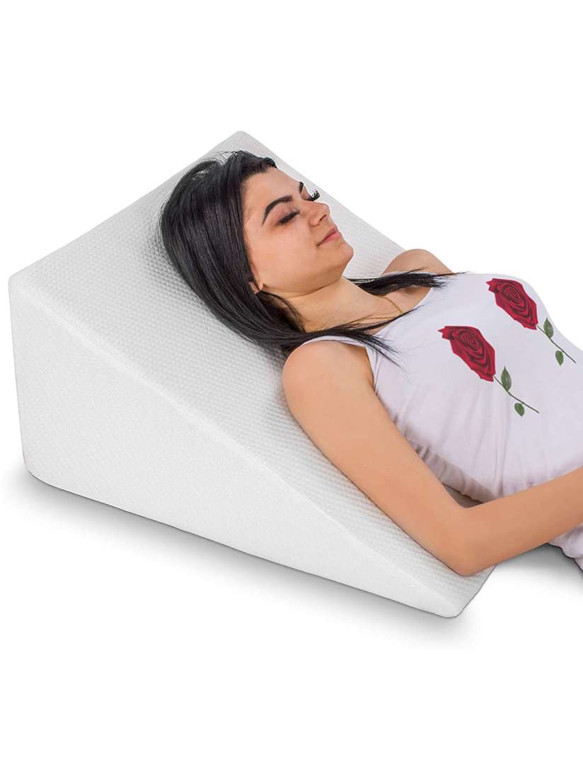 Buy Kuber Industries White Bed Wedge Therapedic Pillow With Memory Foam Pillows for Unisex 13477894 Myntra