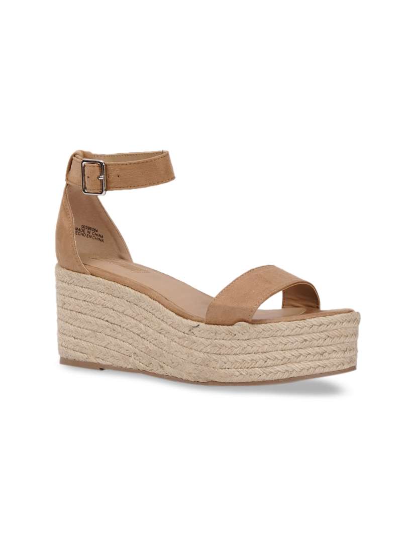 Buy FOREVER 21 Women Brown Espadrille Flatform Wedges Heels for Women 13465906 Myntra