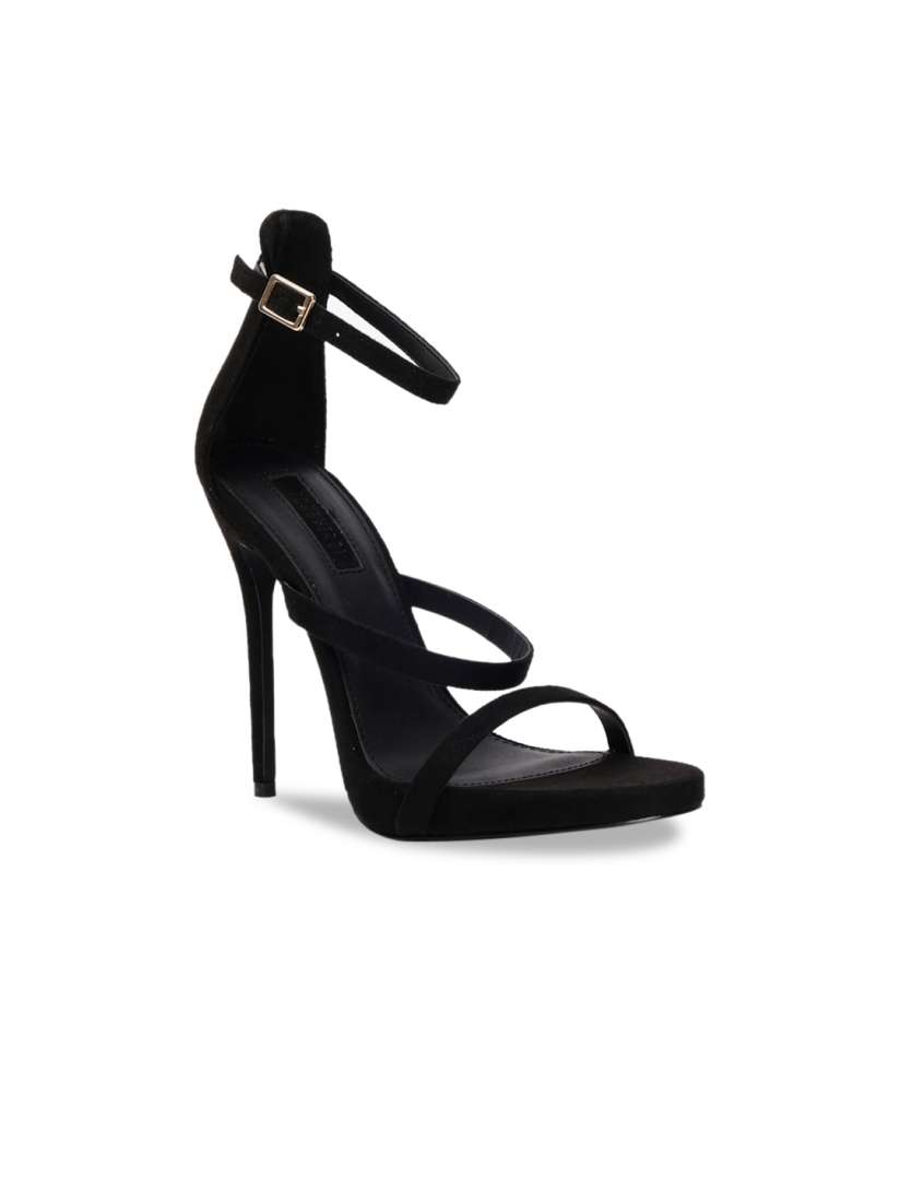Buy FOREVER 21 Women Black Solid Faux Suede Stiletto Heels Heels for Women 13465892 Myntra