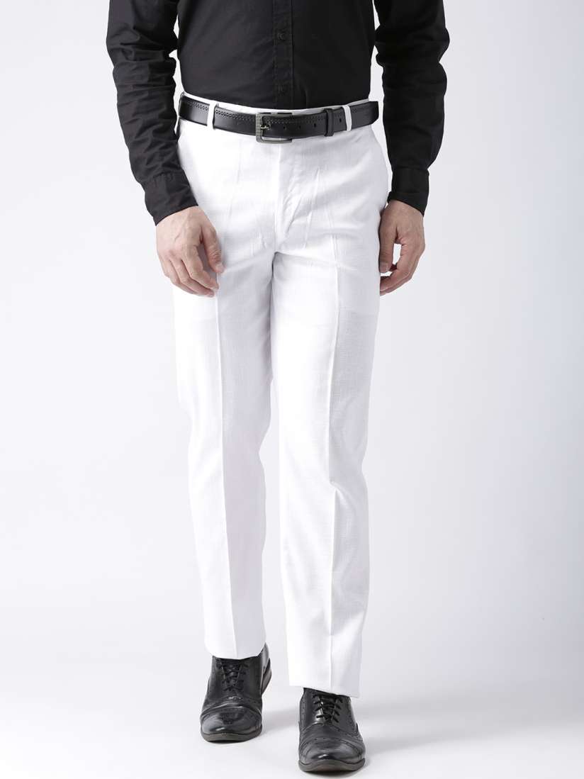 White formal trousers on sale