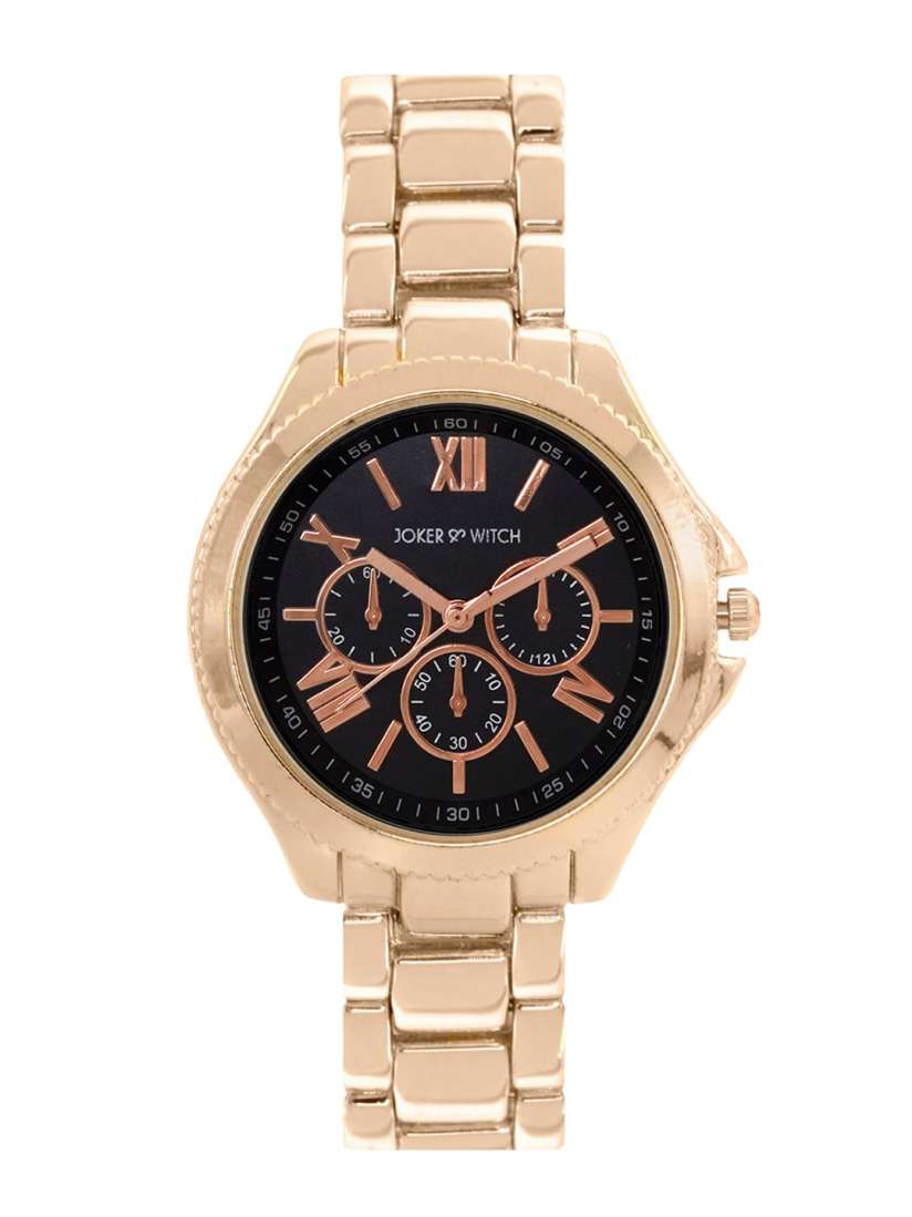 Buy JOKER WITCH Women Black Rose Gold Toned Analogue Watch AMWW437 Watches for Women 13525996 Myntra