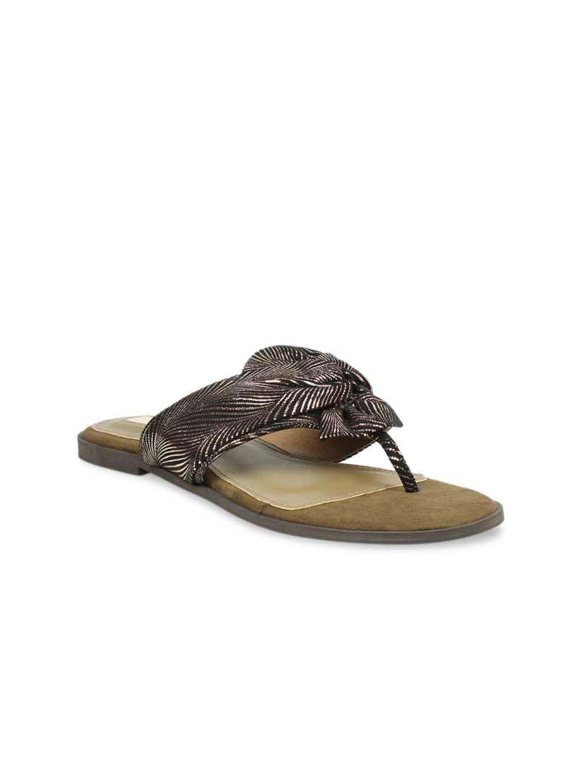 Buy Inc 5 Women Rose Gold Textured Open Toe Flats Flats for Women 13548844 Myntra