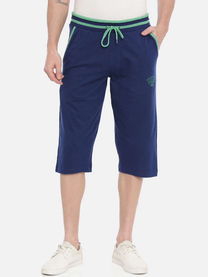 Buy Classic Polo Men Navy Blue Solid Regular Fit Regular Shorts