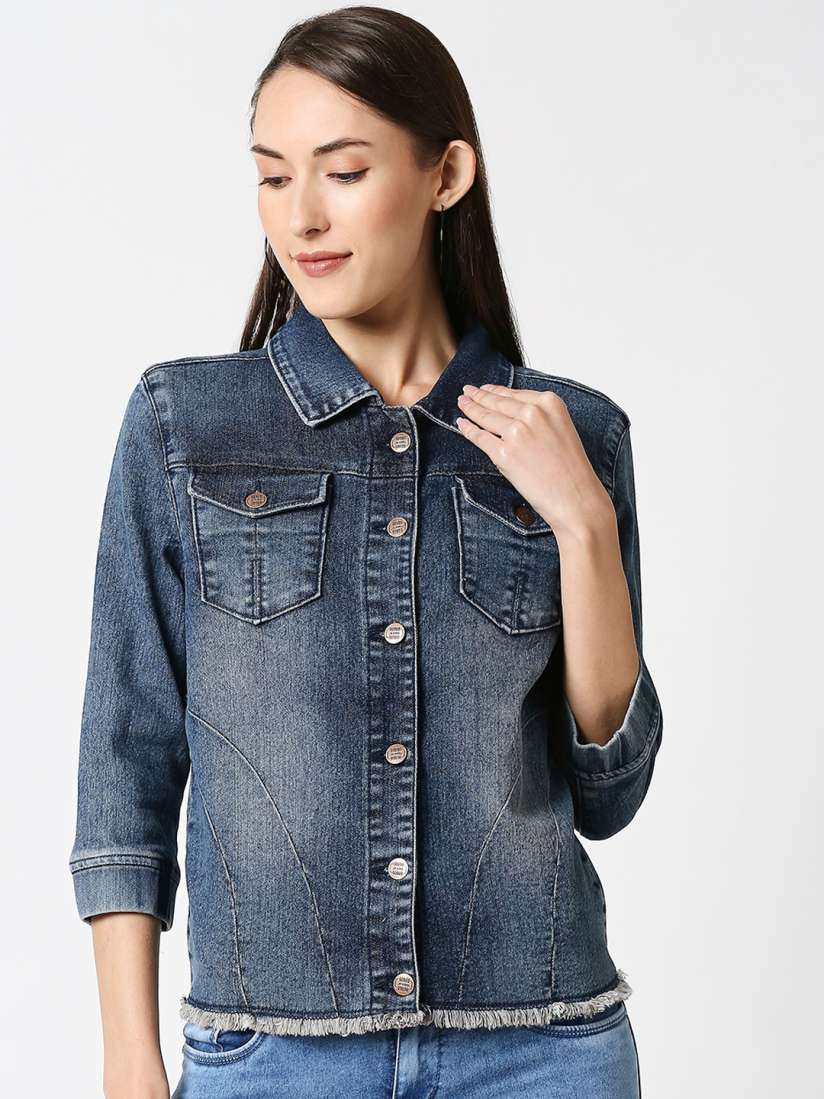 Denim jacket for women myntra hotsell