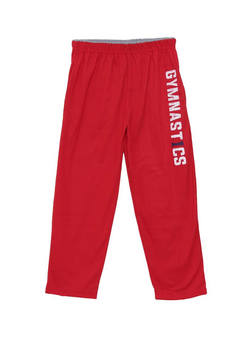 Boys red track pants sales