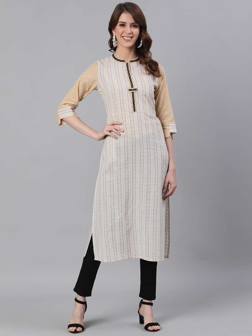 Myntra off white kurti 2025