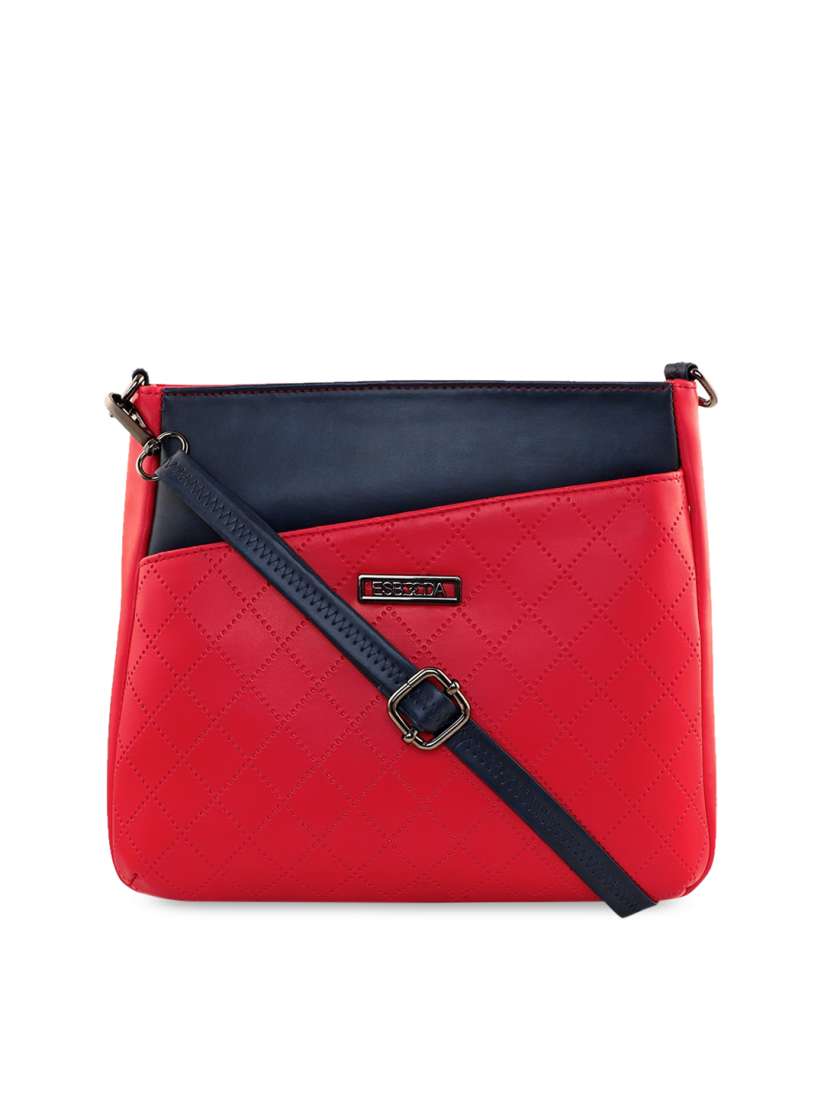 Buy ESBEDA Red Navy Blue Textured Sling Bag Handbags for Women 13688176 Myntra