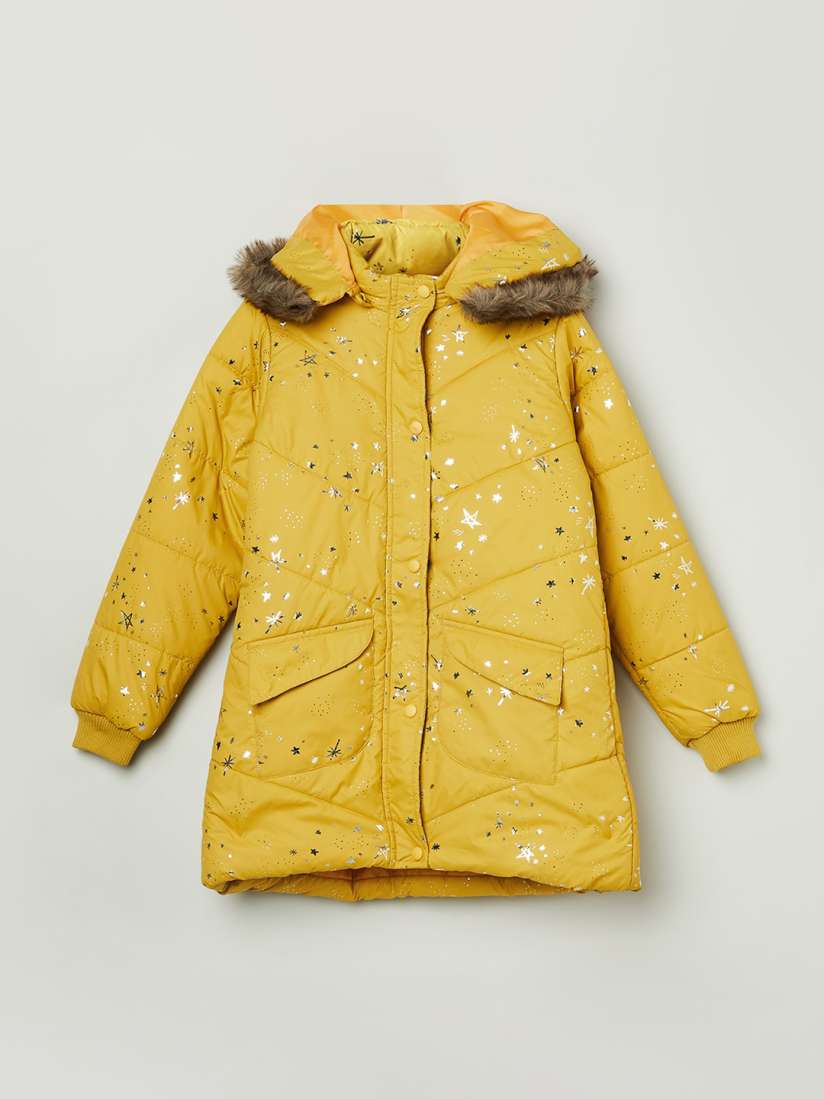 Girls yellow parka sales