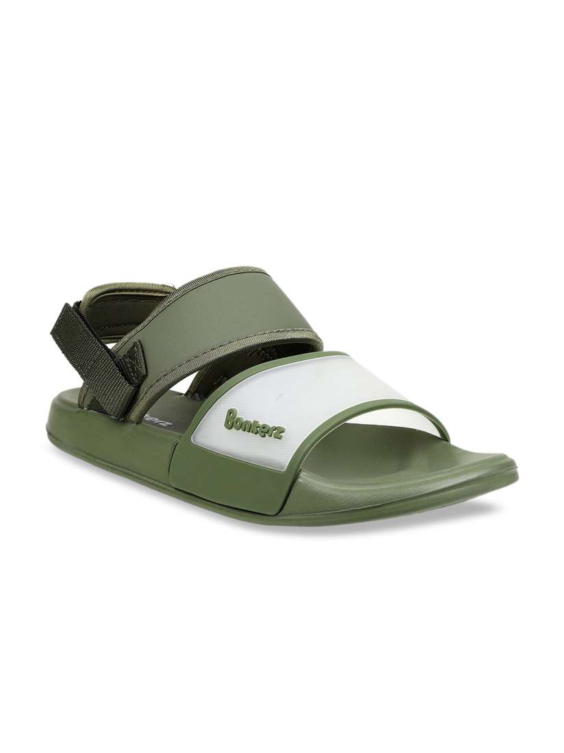 Buy Bonkerz Men Olive Green White Sports Sandals Sandals for Men 13716838 Myntra