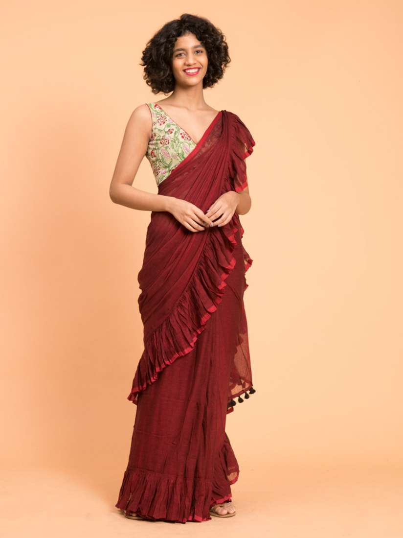 Myntra frill saree new arrivals