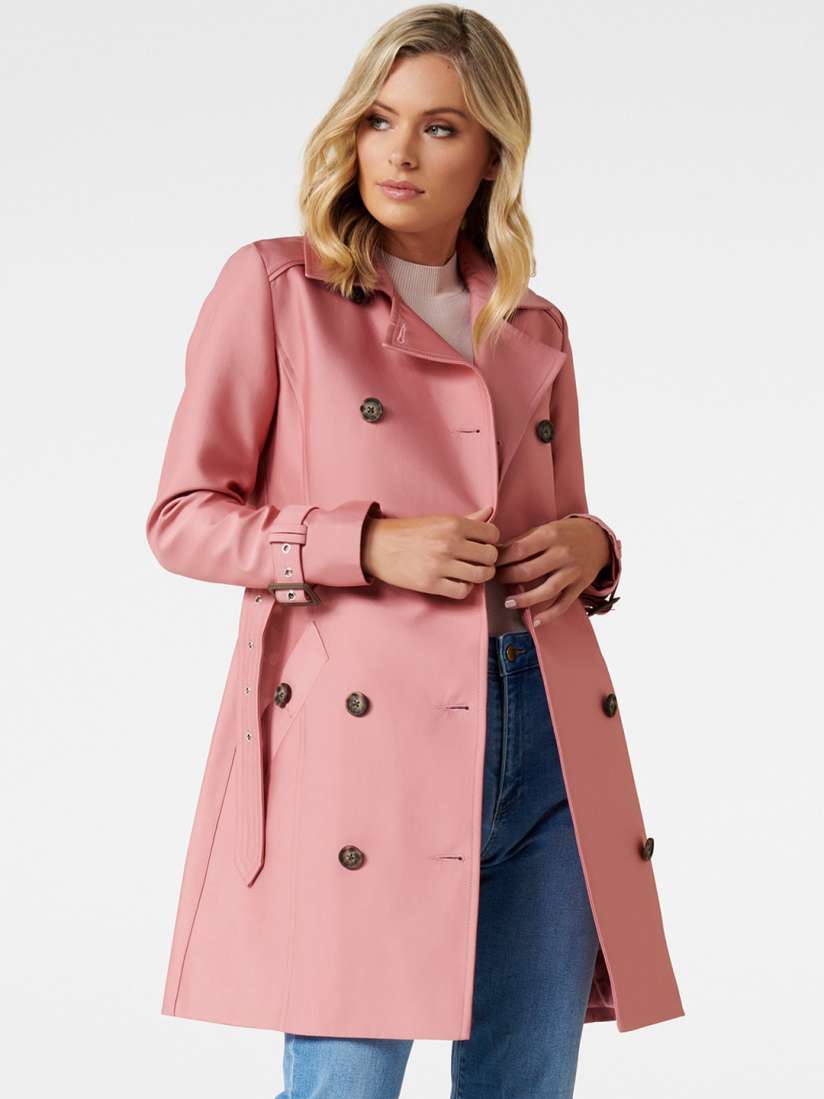 Buy Forever New Women Pink Solid Structured Trench Coat Coats for Women 13733462 Myntra