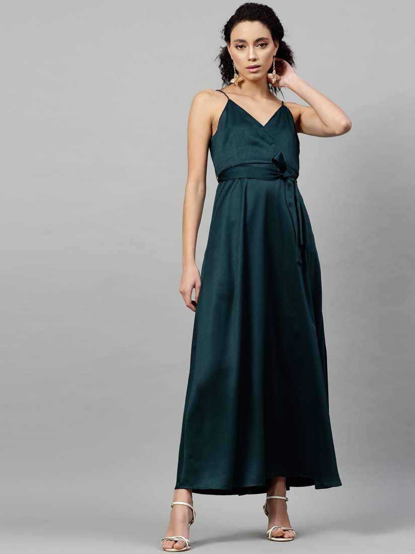Buy STREET 9 Women Green Solid Maxi Dress Dresses for Women 13738640 Myntra