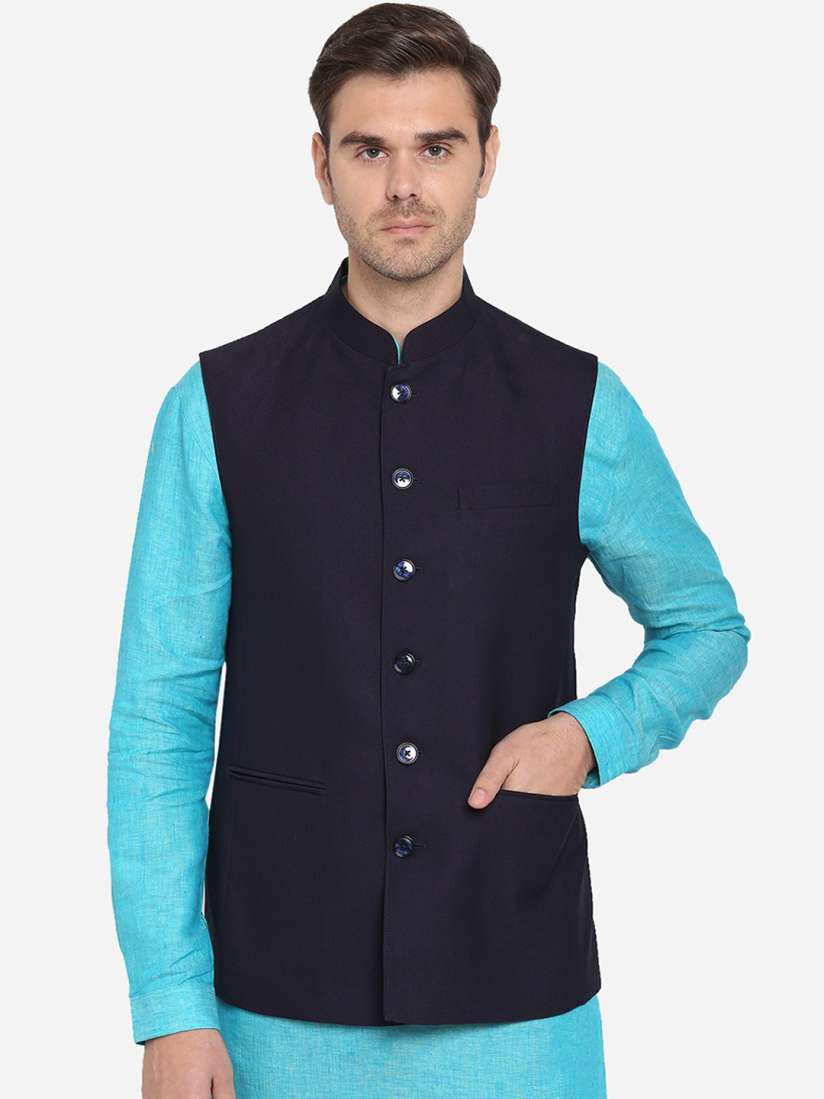 Buy MODI JACKET Men Black Solid Woven Nehru Jacket Nehru Jackets for Men 13744266 Myntra