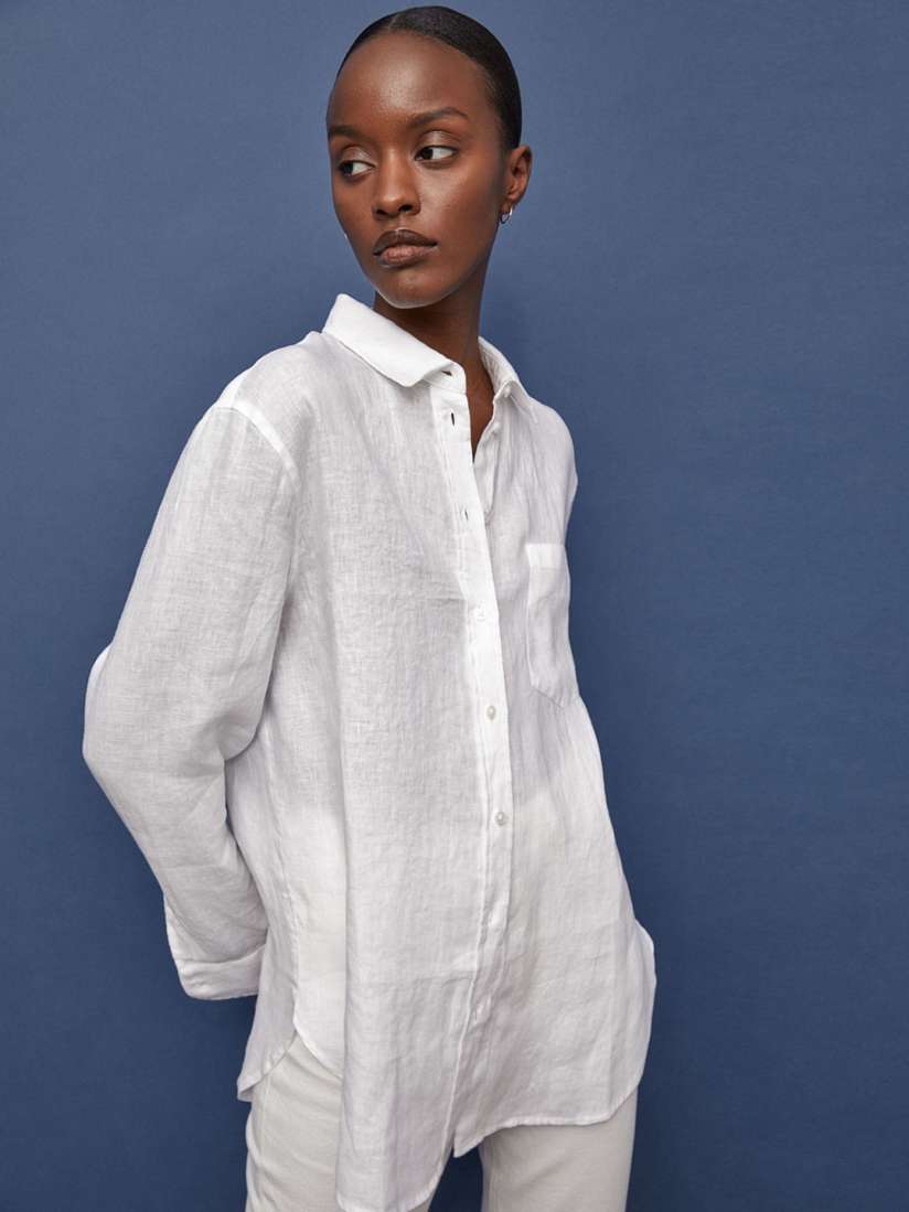Buy H M Women White Solid Linen Shirt Shirts for Women from H M at Rs. 1499. Style ID 13758810