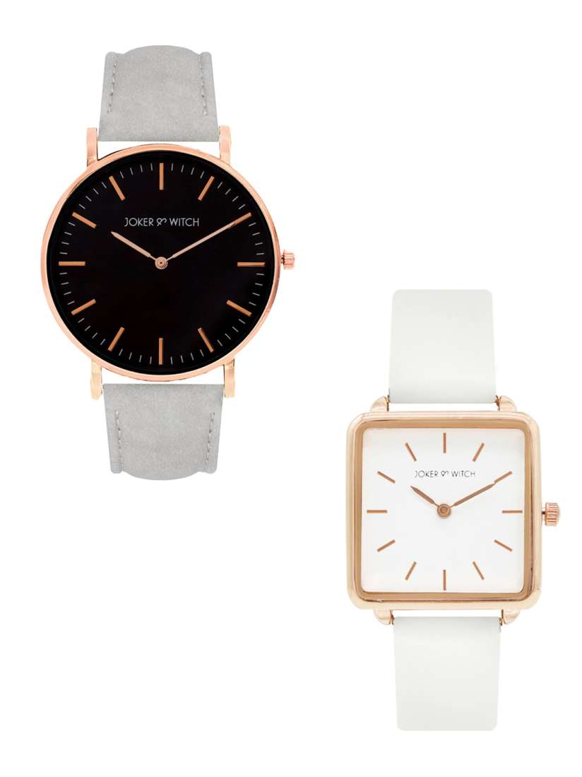 Buy JOKER WITCH White Steve Laura Couple Watches Watch Gift Set for Unisex 13759684 Myntra