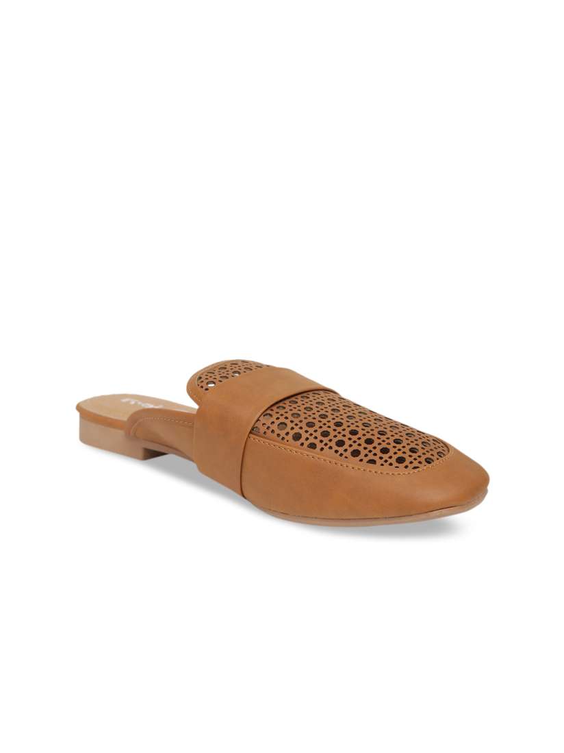 Buy rubi Women Brown Solid Mules Flats for Women 13775834 Myntra