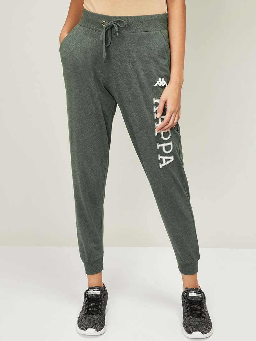 Buy Kappa Women Green White Brand Logo Joggers Track Pants for Women 13587012 Myntra