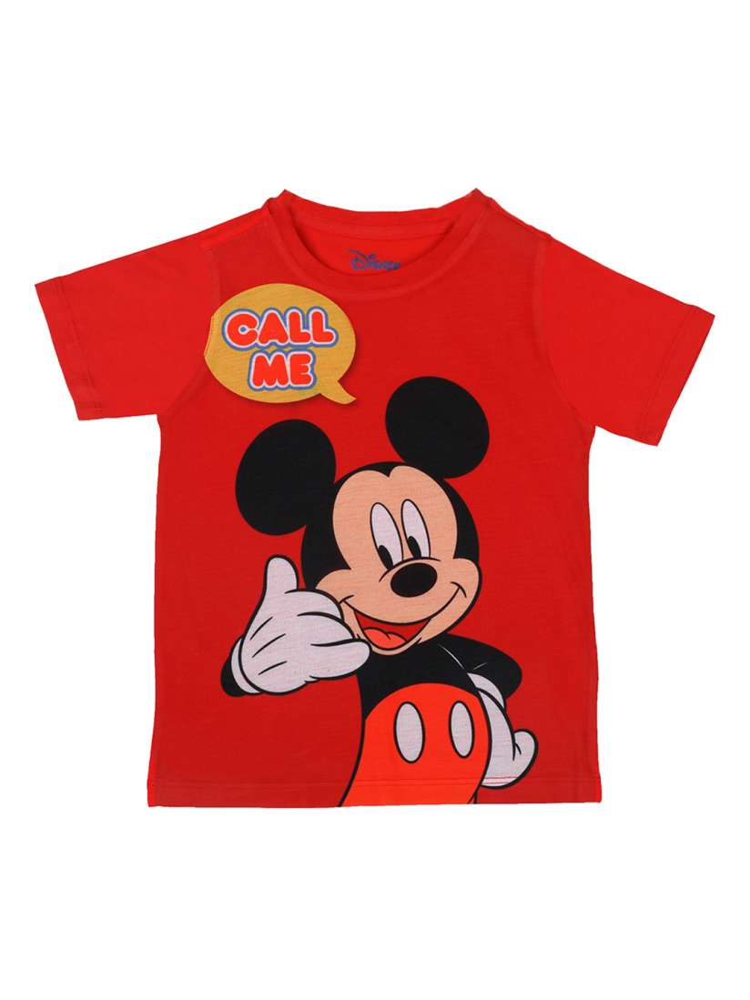Buy Mickey Mouse Family Boys Red Printed Round Neck T shirt Tshirts for Boys 13613228 Myntra