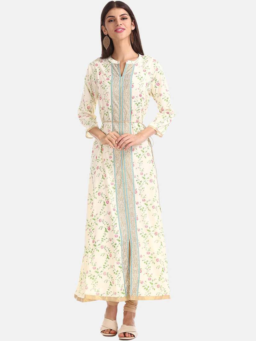 Buy Anahi Women Off White Printed Anarkali Kurta Kurtas for Women 13601878 Myntra