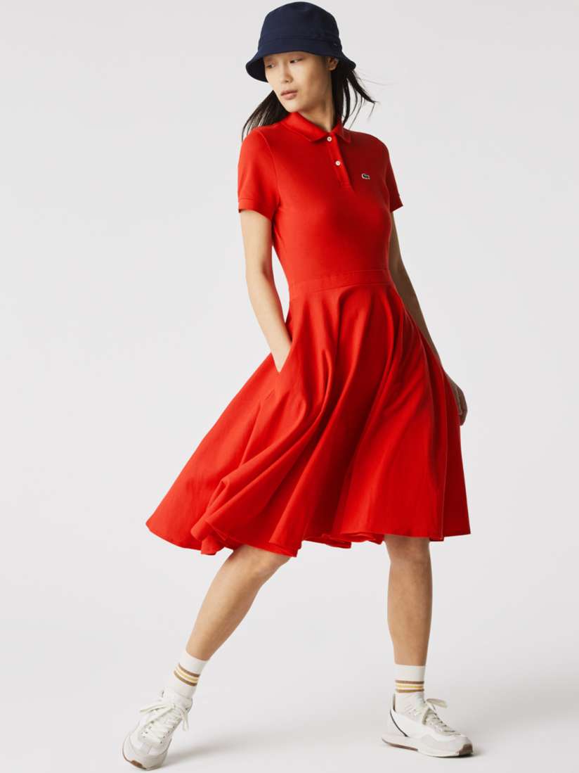 Red lacoste dress discount