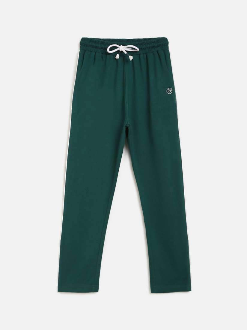 Buy Lil Tomatoes Boys Green Solid Straight Fit Track pants Track Pants for Boys 13882372 Myntra