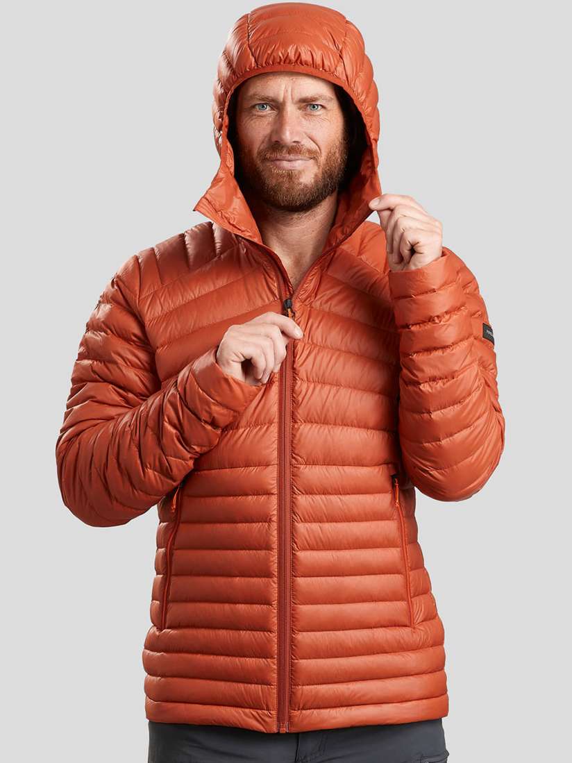 Buy FORCLAZ By Decathlon Men Solid Orange Upto 5 Degrees Hooded Down Feather Puffer Jacket Jackets for Men 13899356 Myntra