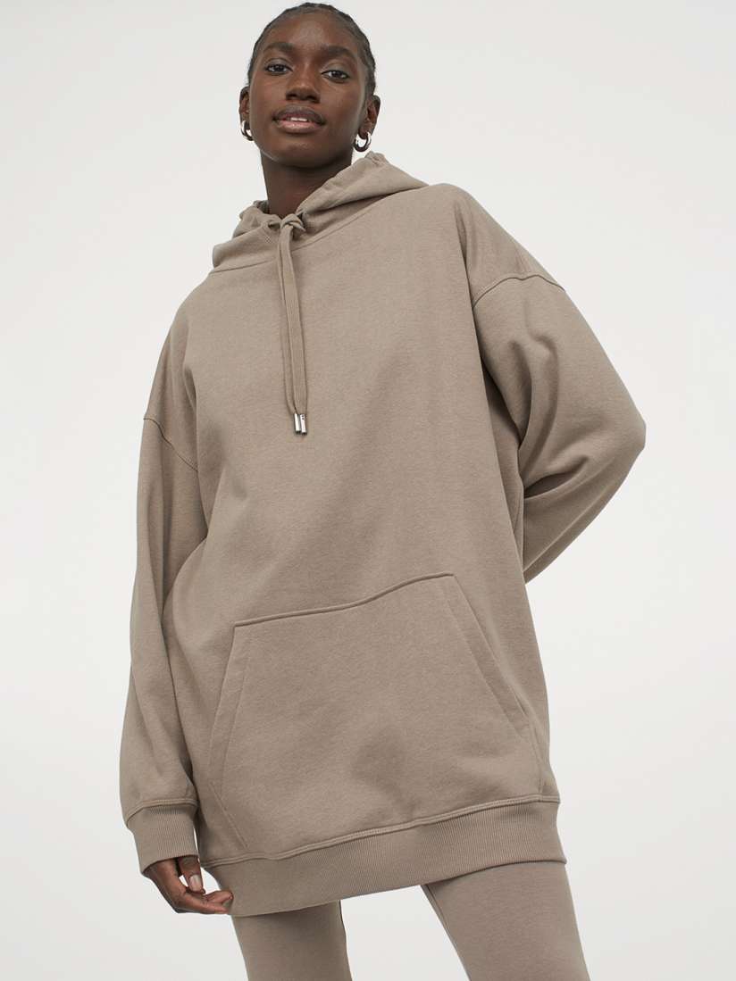 Buy H M Women Beige Solid Long Hoodie Sweatshirts for Women from H M at Rs. 1999. Style ID 13964564