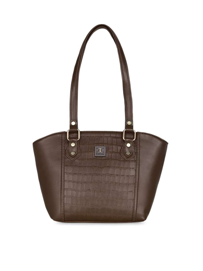 Buy ESBEDA Brown Croc Skin Textured Shoulder Bag Handbags for Women 13970548 Myntra