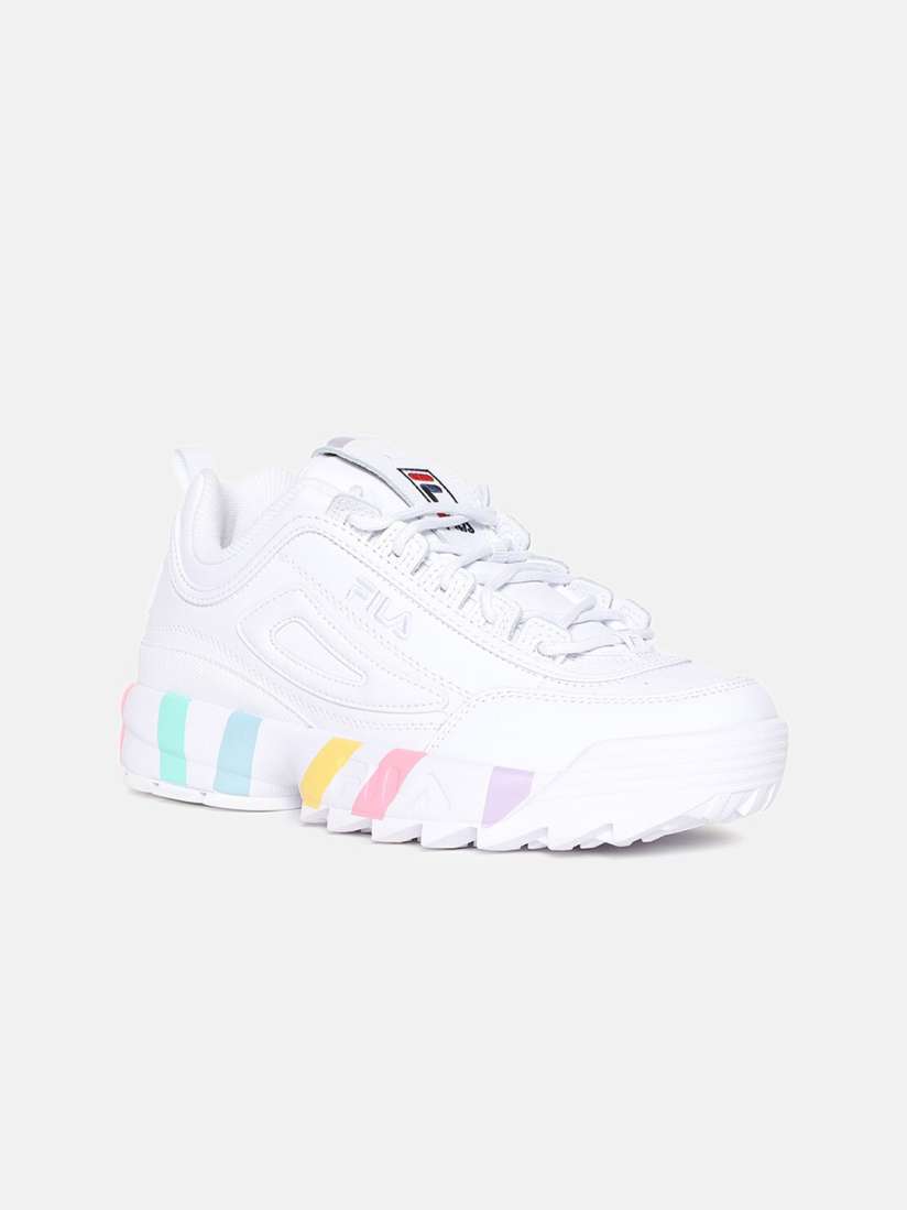 Buy FILA Women White Pink Striped Sneakers Casual Shoes for Women 13981580 Myntra