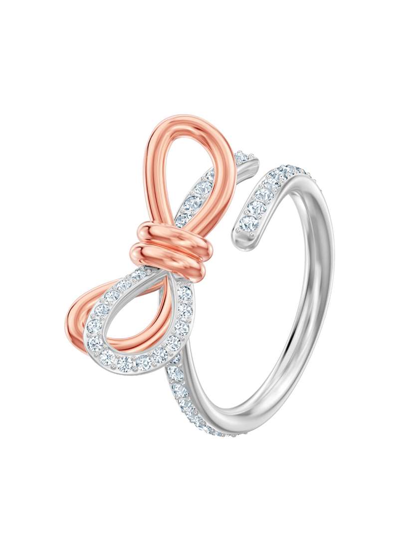 Buy SWAROVSKI Rhodium Plated White Lifelong Bow Ring Ring for Women 13996900 Myntra