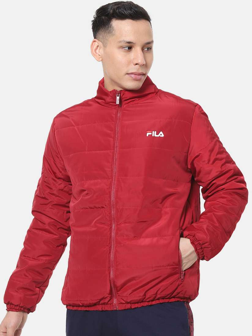 Buy FILA Men Red Solid Padded Jacket Jackets for Men 13996552 Myntra