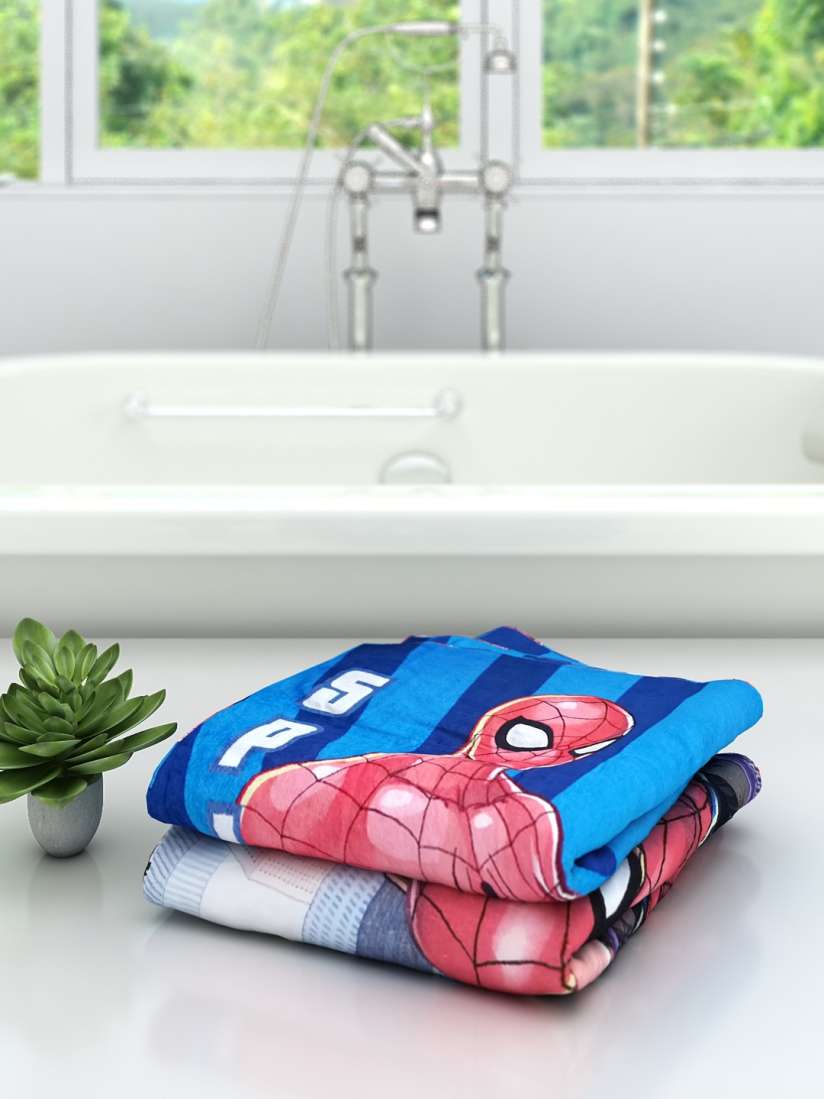 Buy Marvel Kids Set Of 2 Avengers Printed 350 GSM Cotton Bath Towels Bath Towels for Unisex Kids 14007670 Myntra