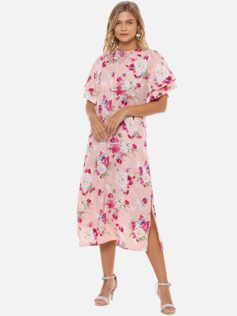 Myntra peach dress online