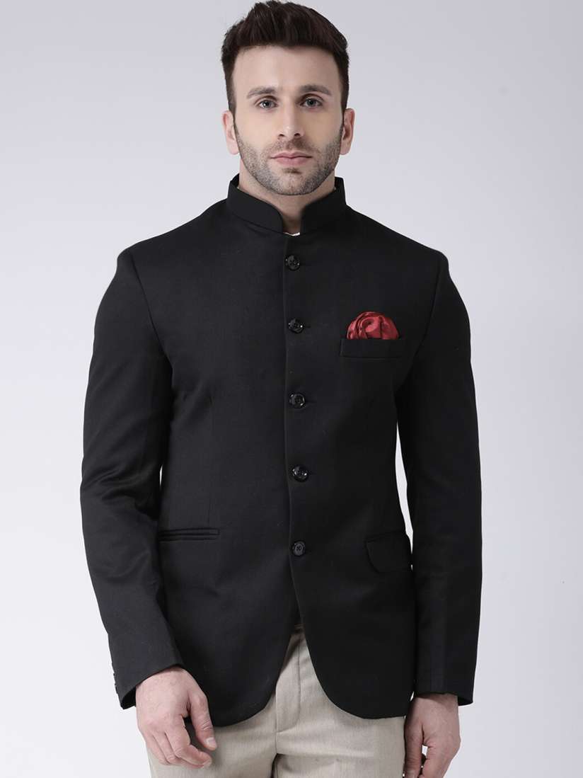Black bandhgala blazer outlet
