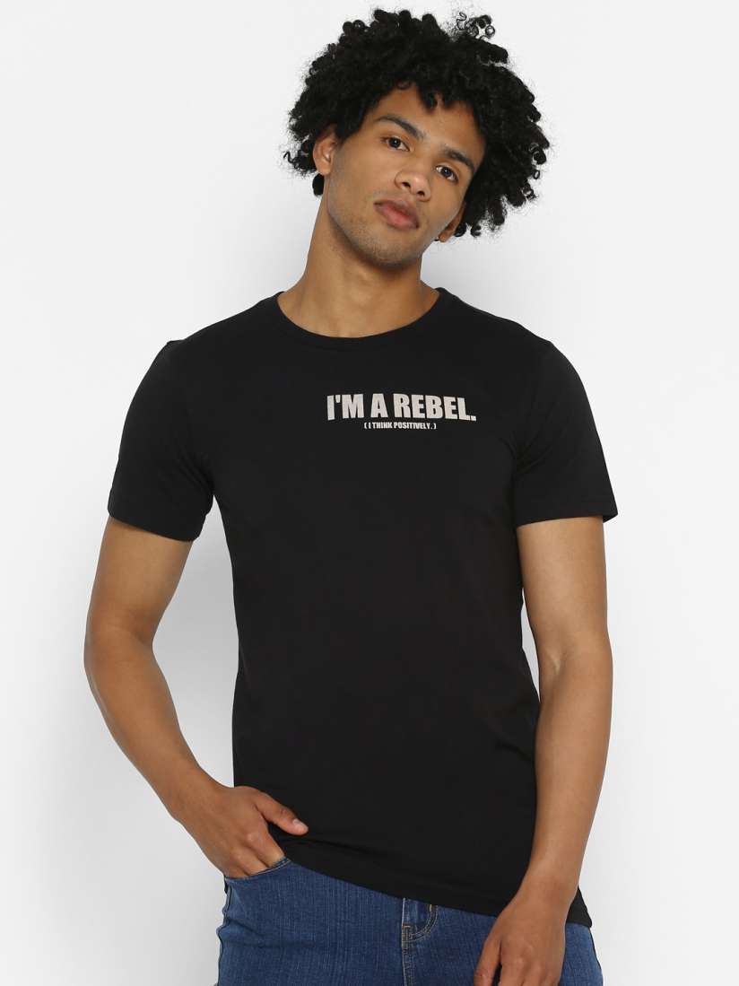 Black t shirt myntra outlet