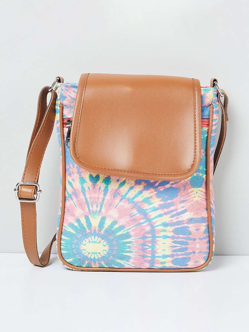 Buy max Brown Pink Printed Sling Bag Handbags for Women 13833924 Myntra