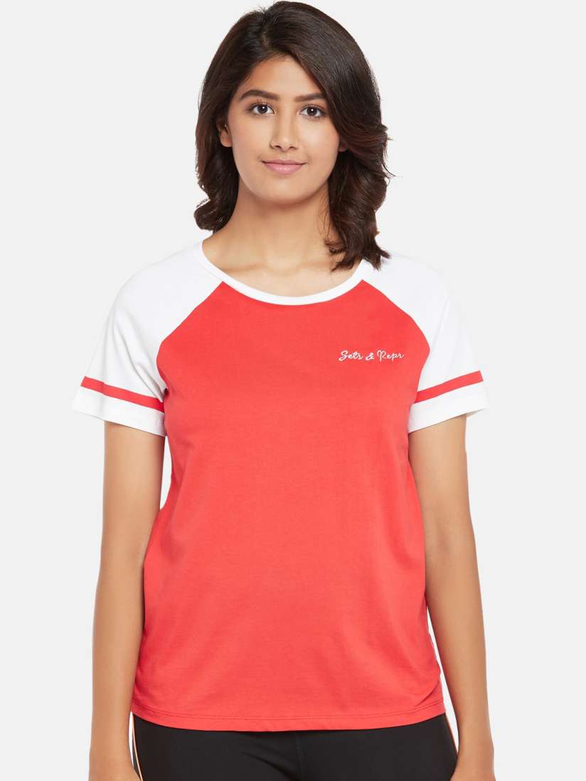 Buy Ajile by Pantaloons Red Pure Cotton Regular Top Tops for Women 14078202 Myntra