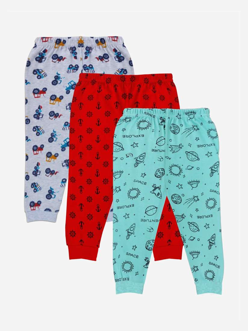 Buy x2o Infant Kids Pack Of 3 Printed Lounge Pants Lounge Pants for Unisex Kids 14090374 Myntra