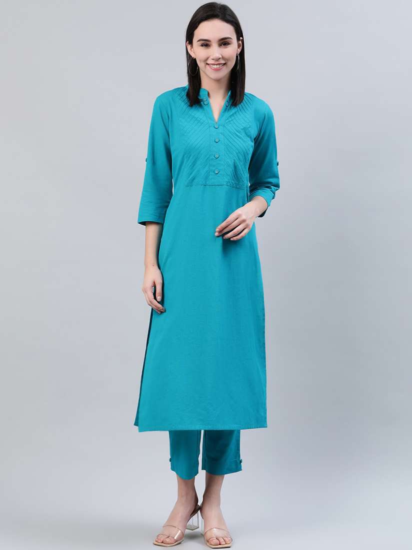 Libas women's solid straight kurta clearance