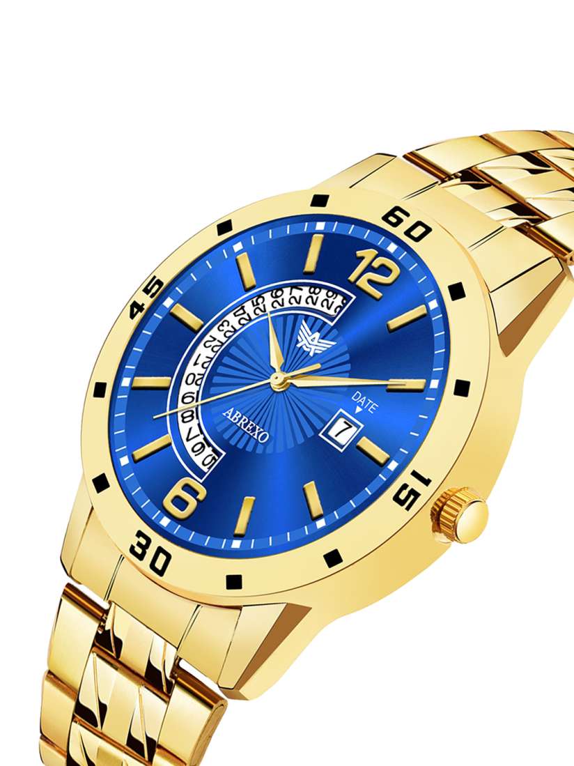 Buy Abrexo Men Blue Gold Toned Analogue Watch Watches for Men 14102002 Myntra