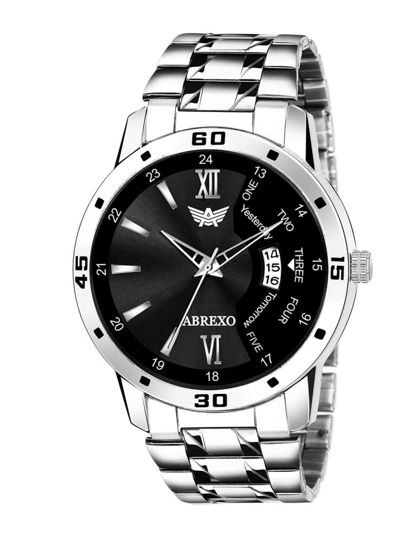 Buy Abrexo Men Black Silver Toned Analogue Watch Watches for Men 14101930 Myntra