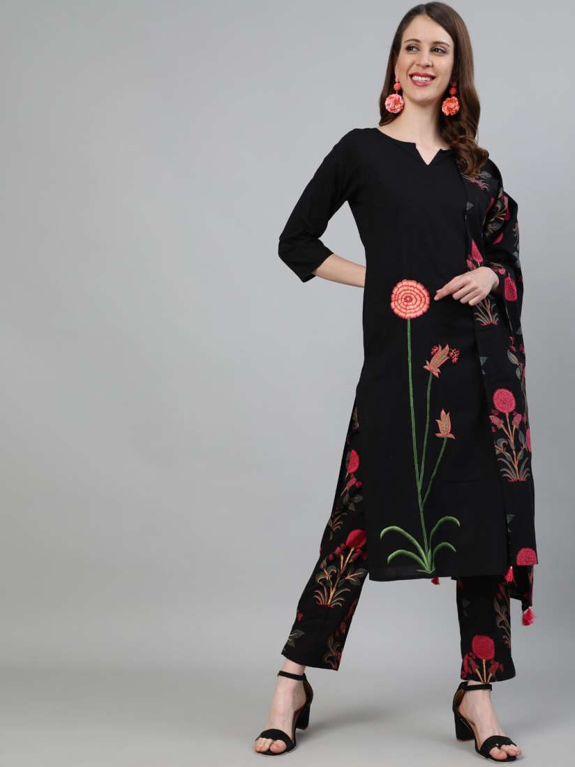 Black kurti myntra store
