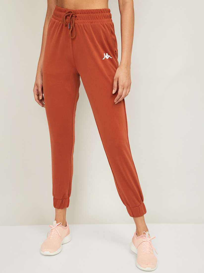 Buy Kappa Women Rust Orange Solid Joggers Track Pants for Women 14142756 Myntra